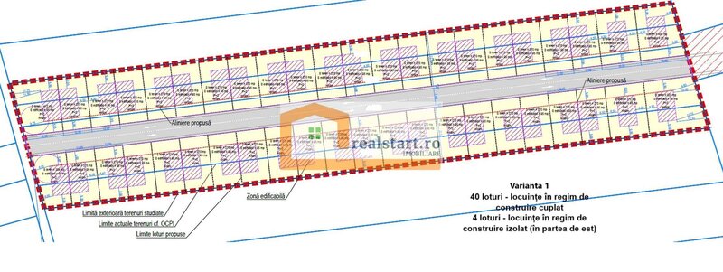 Balotesti, Investitie, 15000mp intravilan, D 54,7ml, zona noua de case